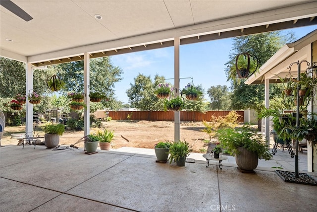 view of patio / terrace featuring a fenced backyard