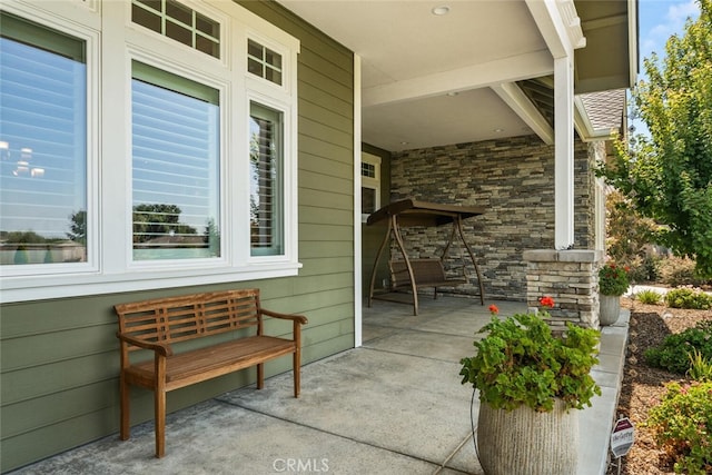 view of patio / terrace featuring a porch