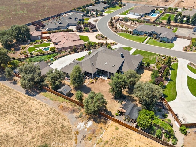 drone / aerial view with a residential view