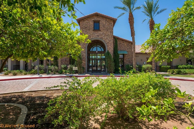 view of front of house with french doors