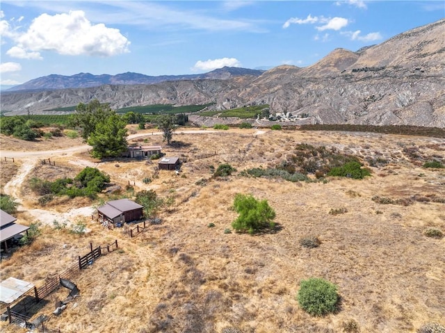 view of mountain feature featuring a rural view