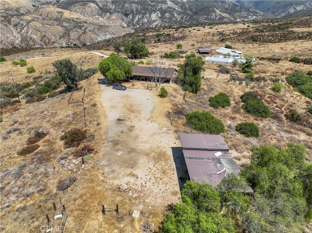 bird's eye view featuring a mountain view