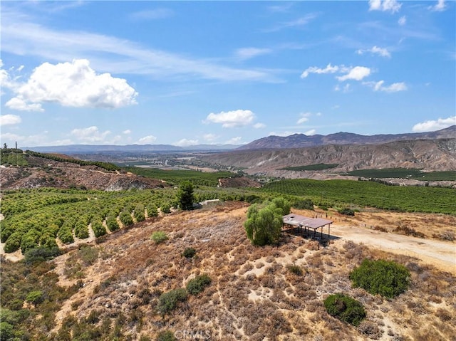 view of mountain feature featuring a rural view