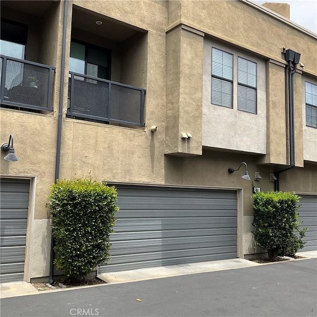 view of home's exterior with a garage