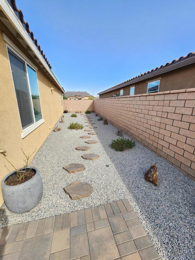 view of yard with a patio area