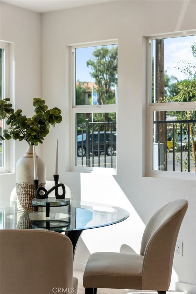 view of dining room