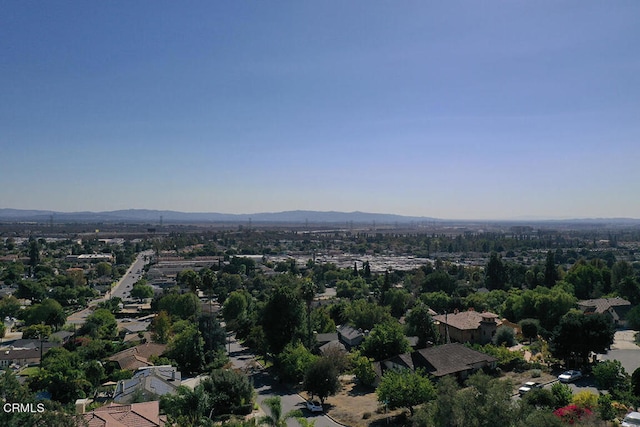 drone / aerial view with a mountain view