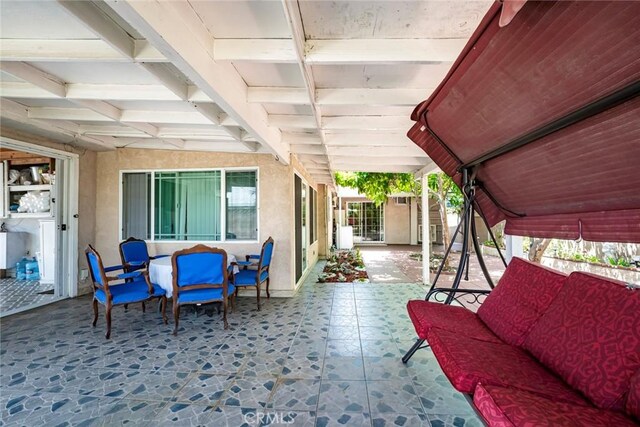 view of patio featuring an outdoor hangout area