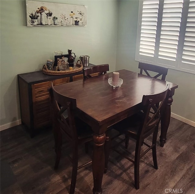 dining area featuring hardwood / wood-style floors