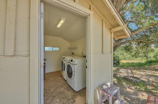 laundry room with separate washer and dryer