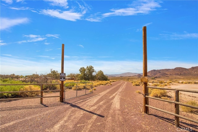 view of street featuring a mountain view