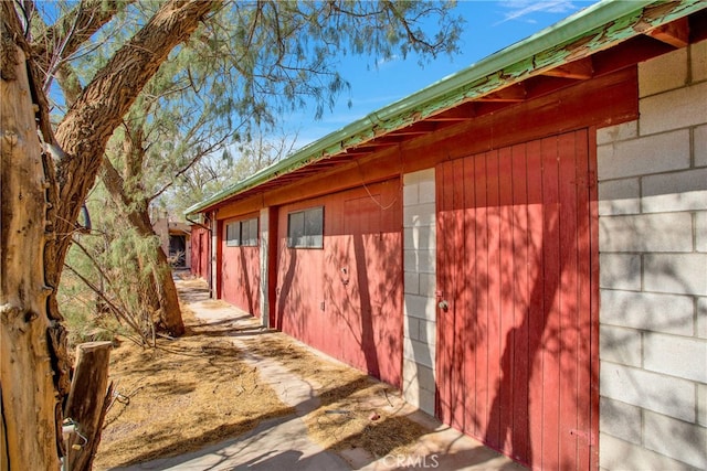 view of horse barn