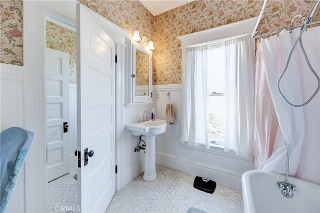 455 W 20th St, Merced, CA 95340 - bathroom with a shower with shower curtain