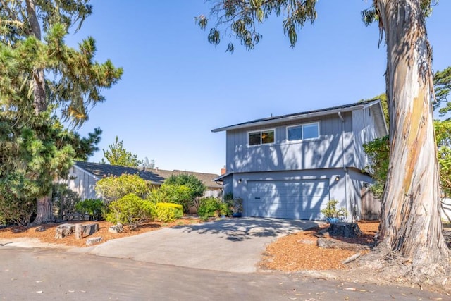 view of property with a garage