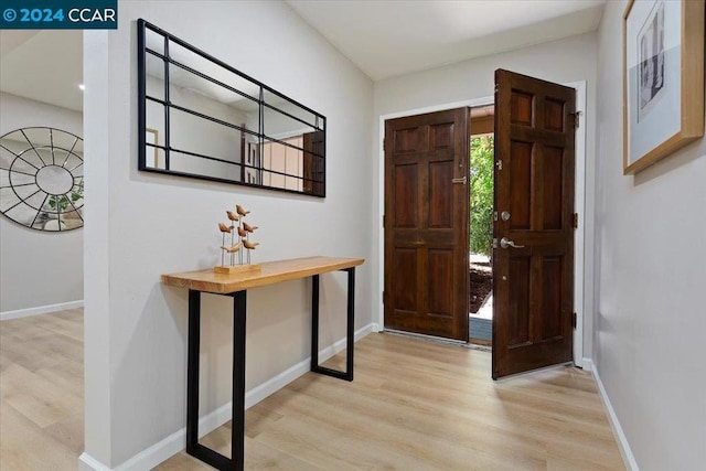 entryway featuring light hardwood / wood-style flooring