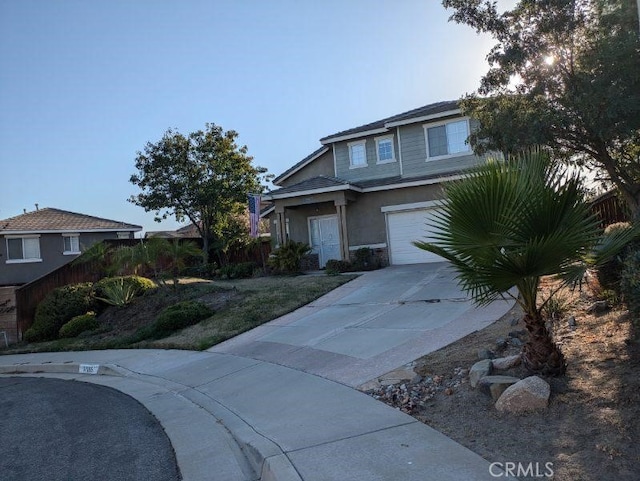 view of front of house featuring a garage