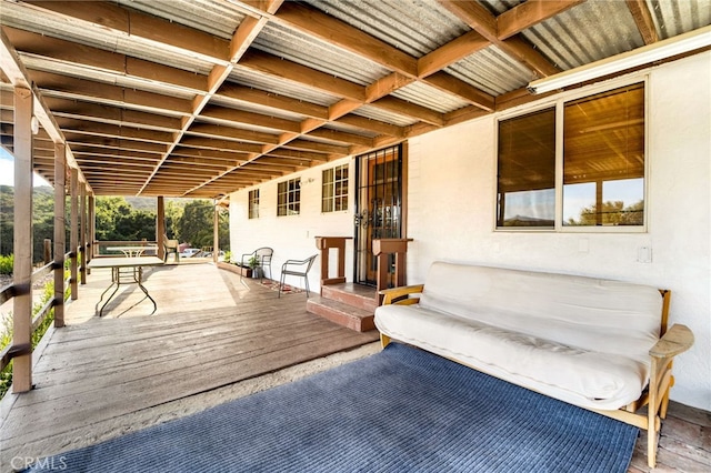 view of wooden terrace