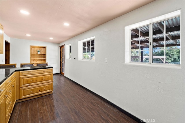 kitchen featuring dark hardwood / wood-style flooring