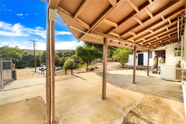 view of patio / terrace featuring independent washer and dryer