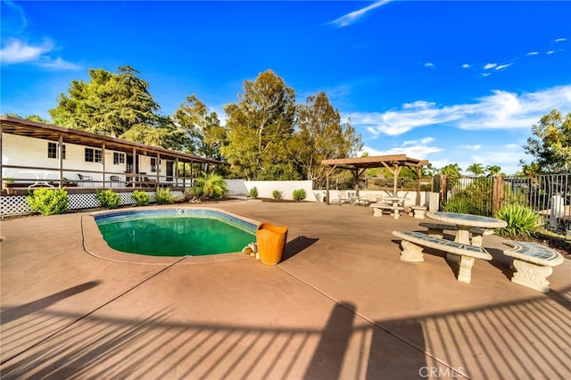 view of pool with a patio area