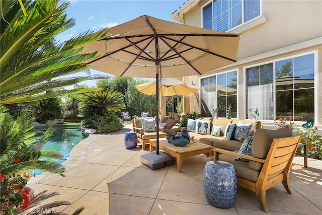 view of patio / terrace featuring outdoor lounge area