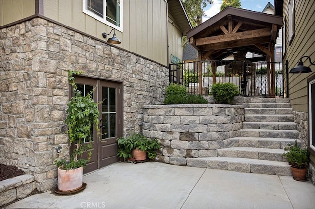 view of patio with french doors