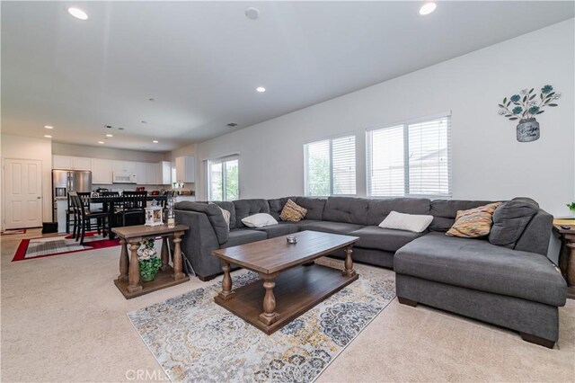 view of carpeted living room