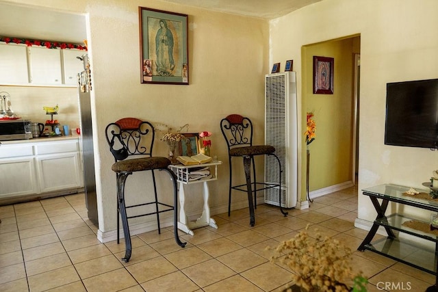 view of tiled dining area