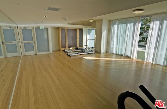 interior space with wood-type flooring