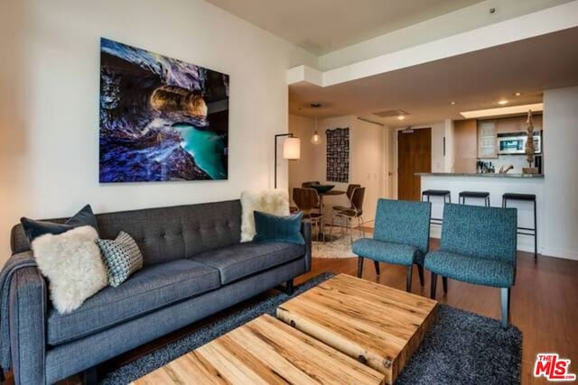 living room featuring hardwood / wood-style floors