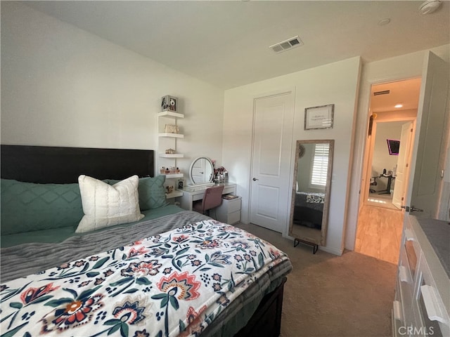 view of carpeted bedroom