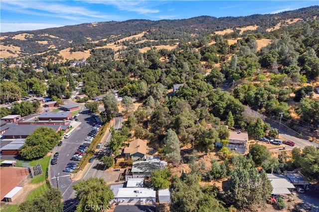 aerial view featuring a mountain view