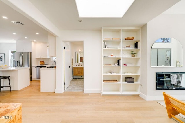 interior space featuring light hardwood / wood-style floors