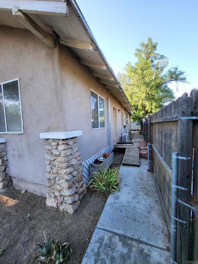 view of home's exterior with a patio area