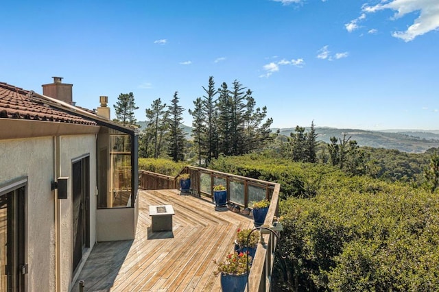 view of wooden terrace