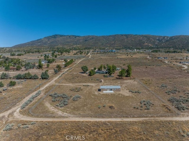 bird's eye view with a rural view and a mountain view