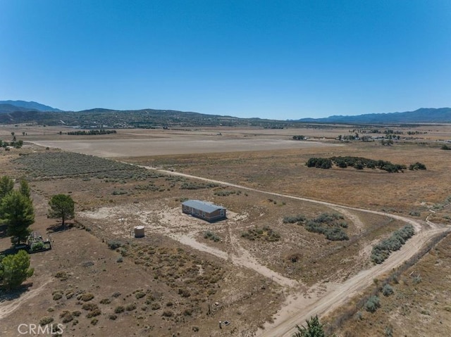 aerial view with a rural view and a mountain view