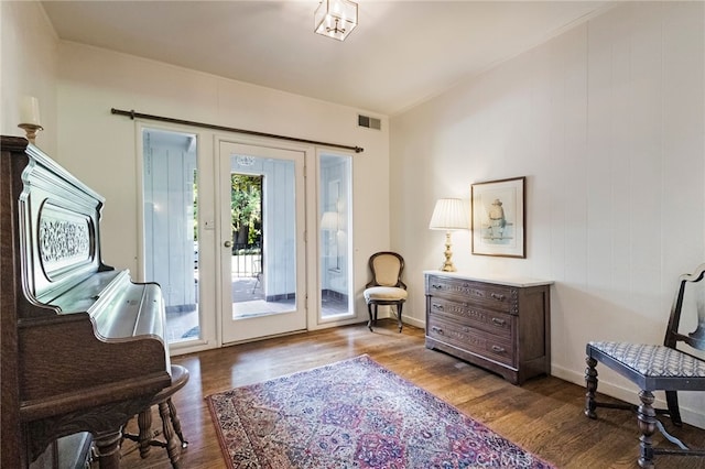 entryway featuring wood-type flooring