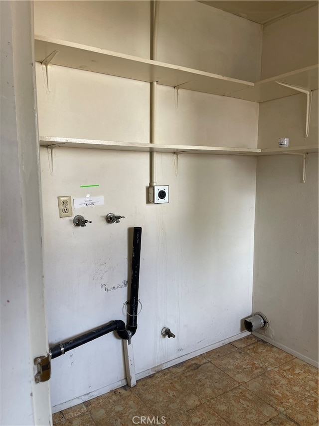 washroom featuring tile patterned floors, electric dryer hookup, and washer hookup