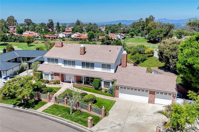 bird's eye view with a residential view