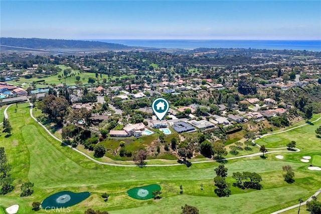 aerial view with golf course view