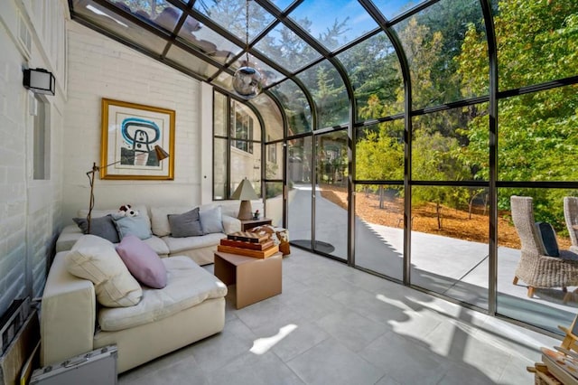 sunroom with plenty of natural light