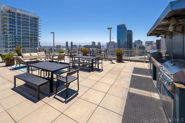 view of patio / terrace featuring a grill