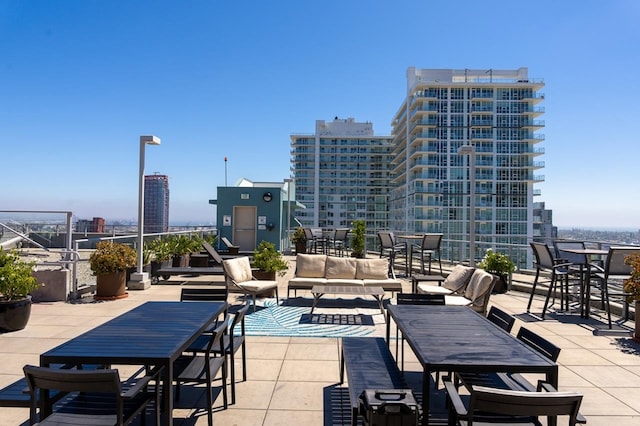 view of patio featuring an outdoor hangout area