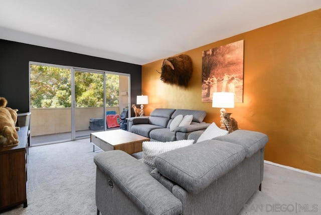 view of carpeted living room