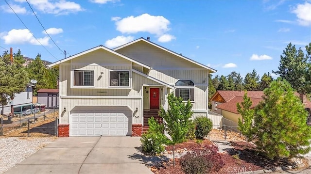 view of front of home featuring a garage