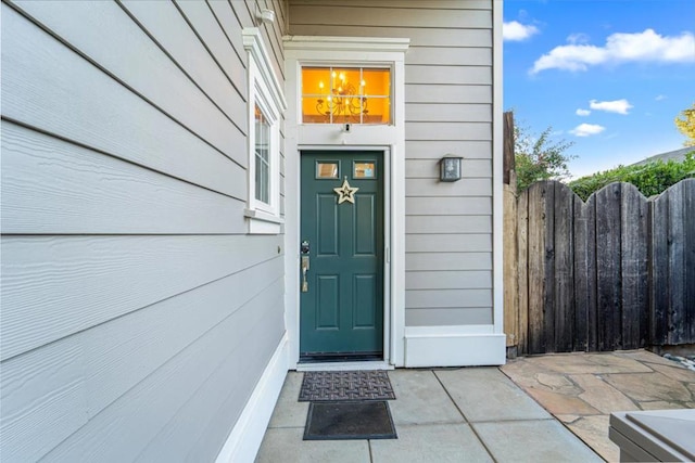 view of doorway to property