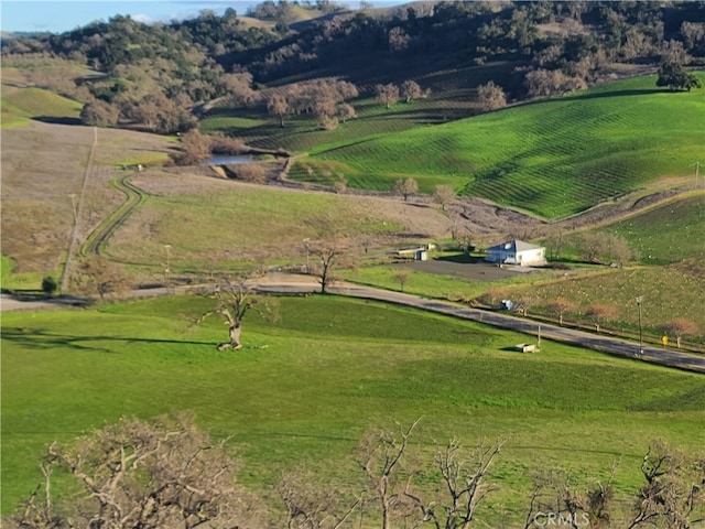 bird's eye view featuring a rural view