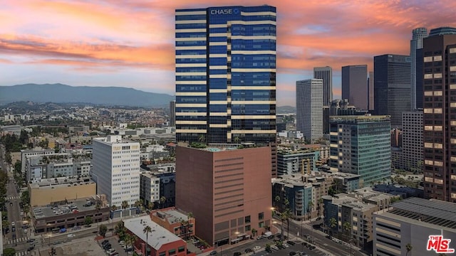 city view with a mountain view