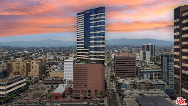 city view with a mountain view